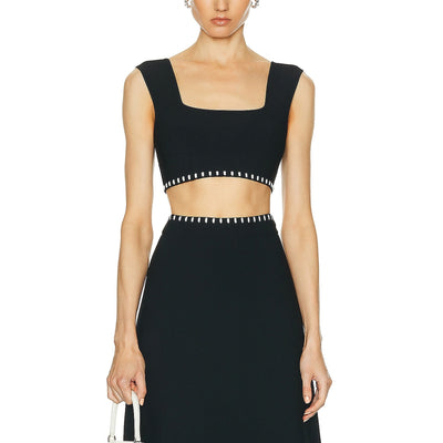Alexis Sleek Black Kesa Crop Top Size S
