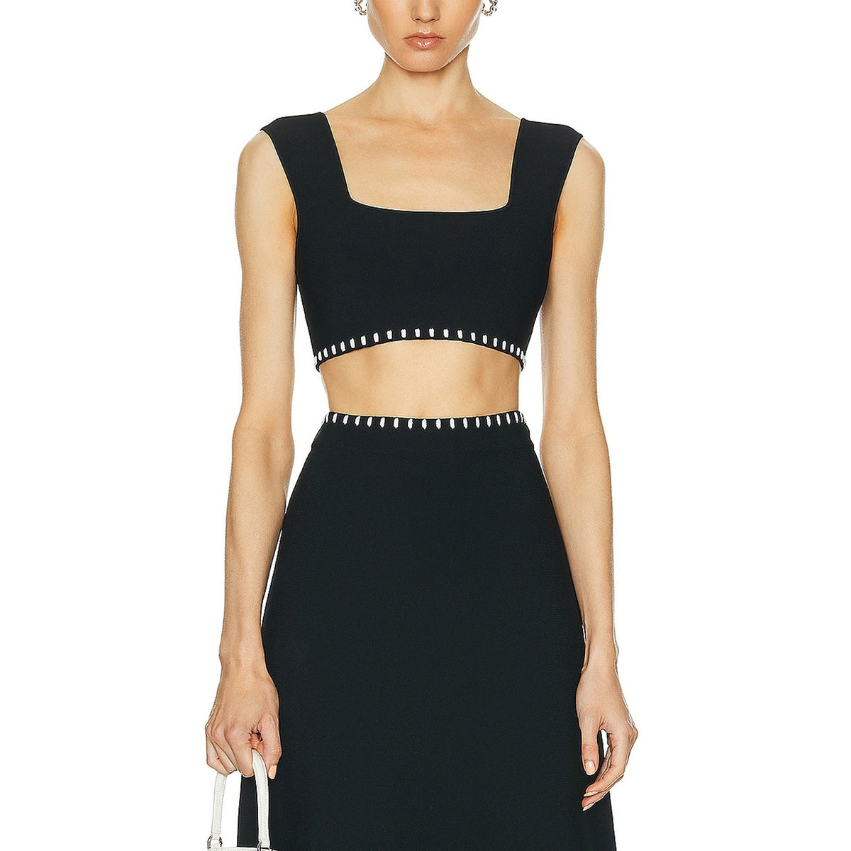 Alexis Sleek Black Kesa Crop Top Size S