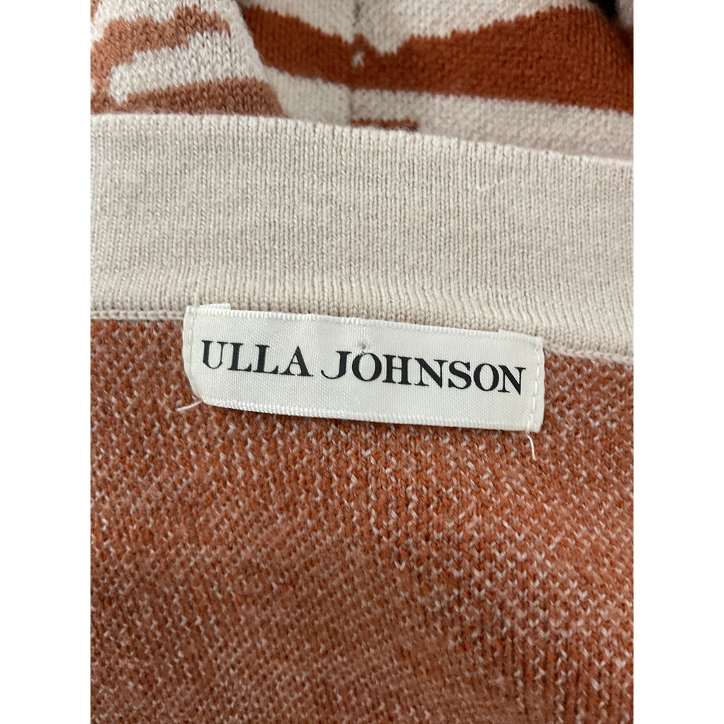 Ulla Johnson 'Rhea' Brown Tiger's Eye Jacquard Cardigan Size S