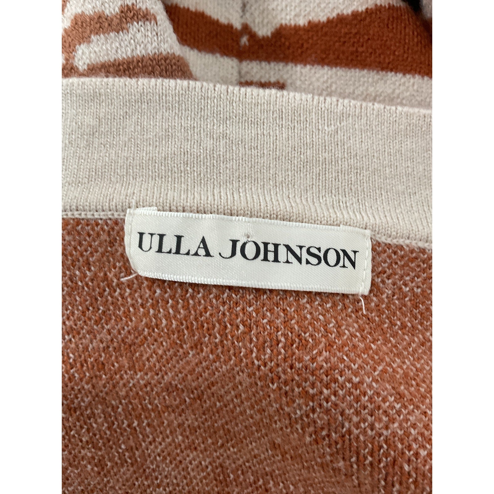 Ulla Johnson 'Rhea' Brown Tiger's Eye Jacquard Cardigan Size S