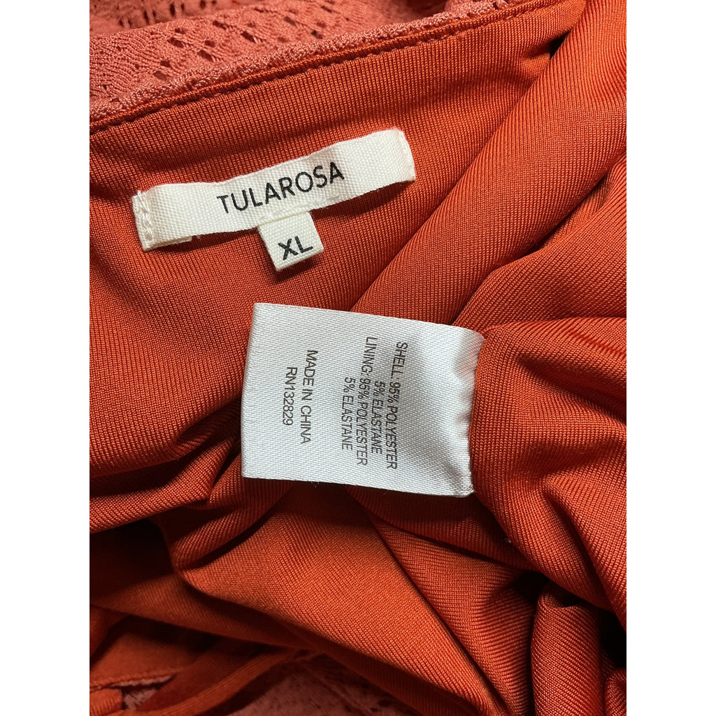 Tularosa 'Nora' Orange Polyester Maxi Dress Size XL