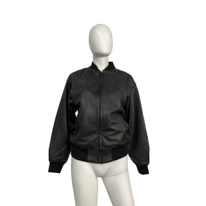 Allsaints 'Belle' Black Leather Bomber Jacket Size XS