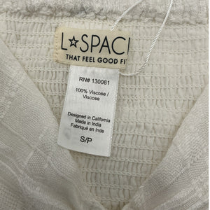 L Space Ruched White Farryn Blouse Size S / P