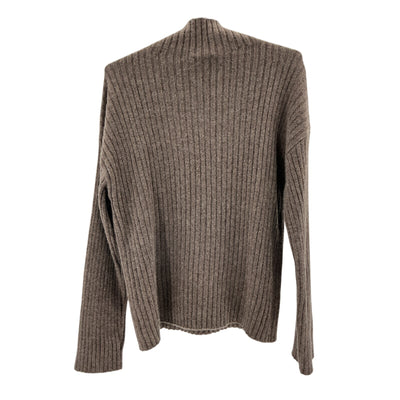 Reformation 'Lawson' Brown Cashmere Oversized Turtleneck Sweater Size S