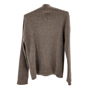 Reformation 'Lawson' Brown Cashmere Oversized Turtleneck Sweater Size S