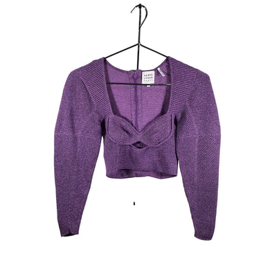 Hervé Léger Oversized Purple Haze Ottoman Lurex Size XS Top
