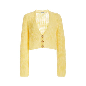 Anna October Cropped Yellow Zoey Cardigan Size XS