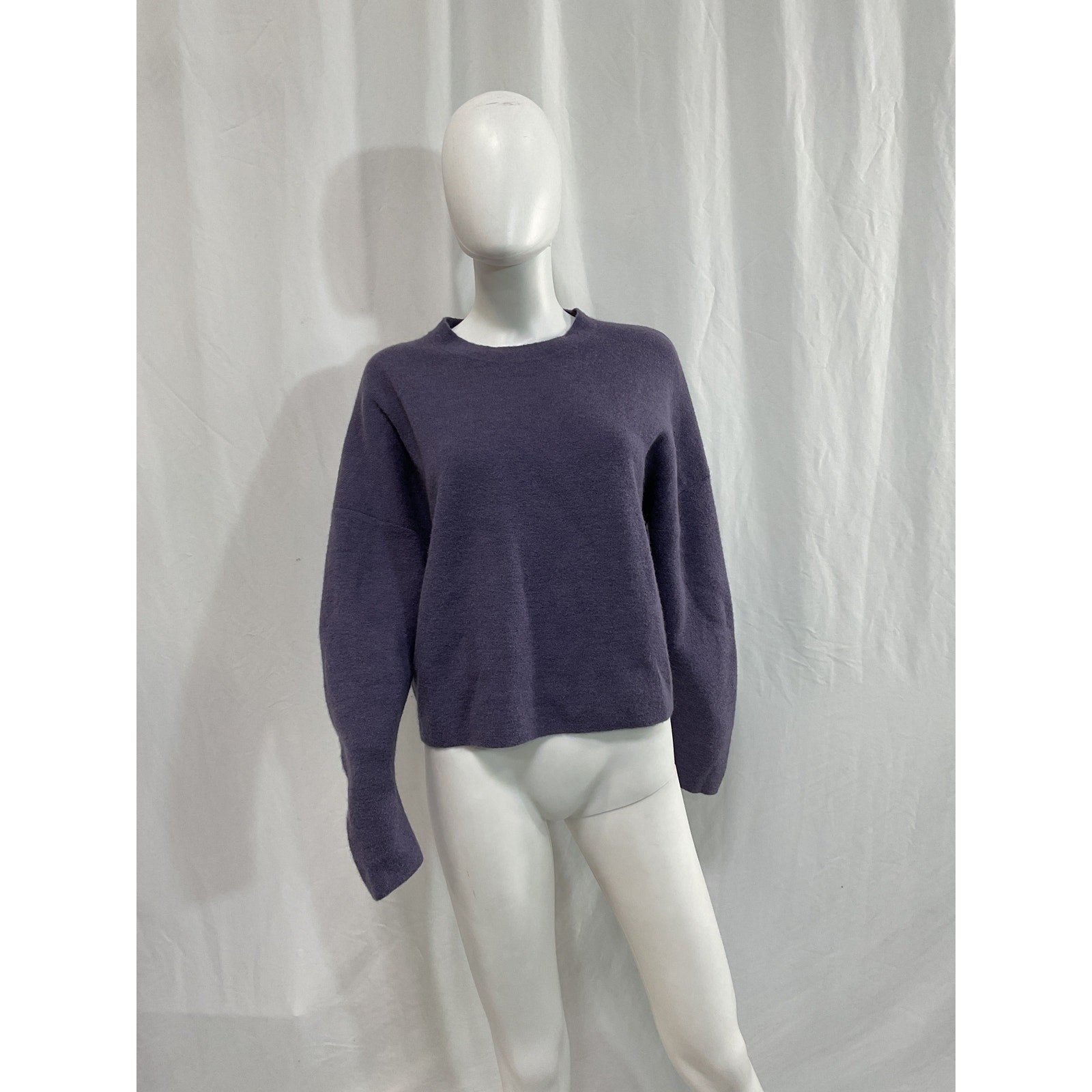 Vince Blouson Sleeve Purple Wool & Alpaca Blend Sweater Size L
