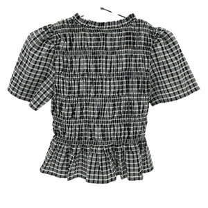 Neiman Marcus Smocked Multicolor Portia Blouse Size XS