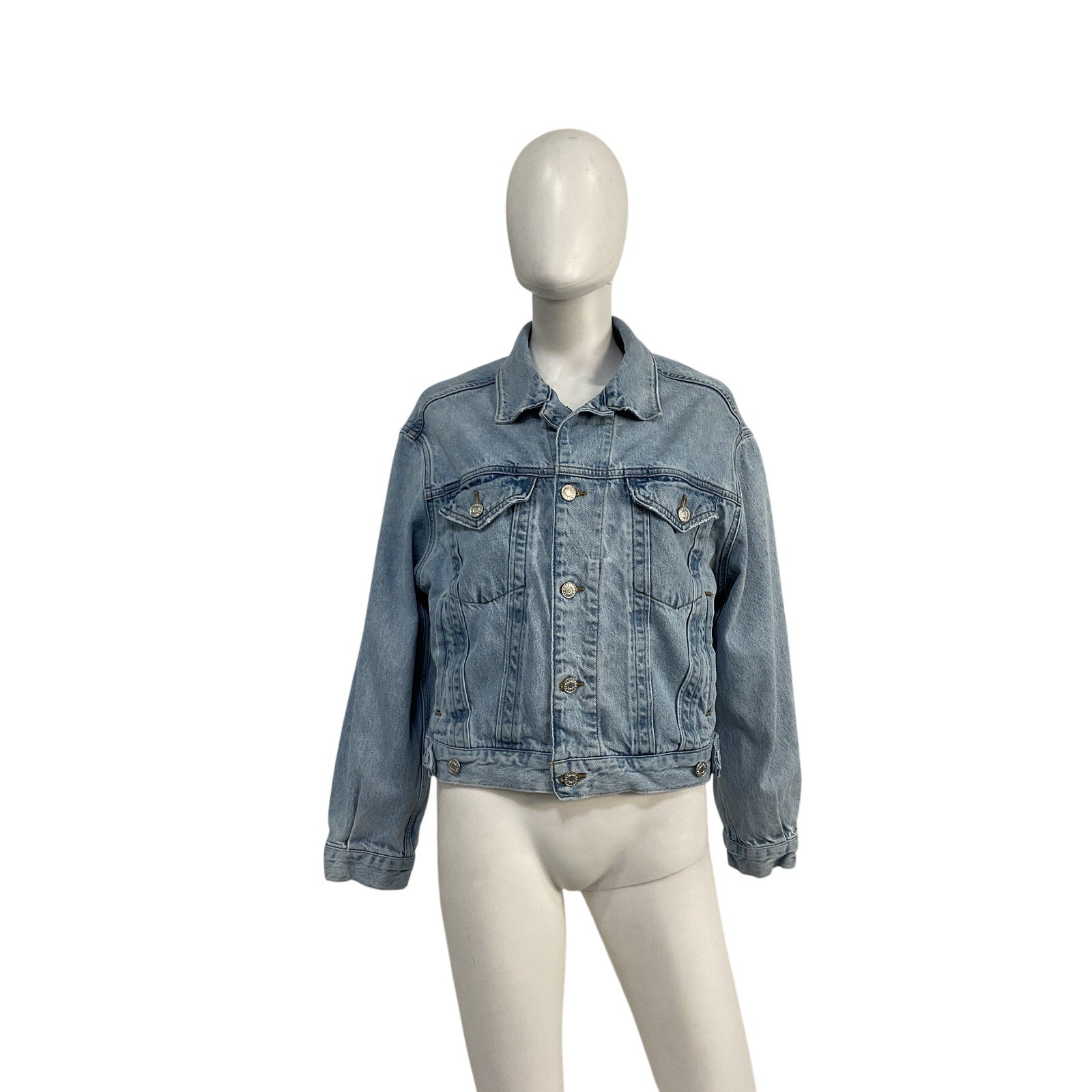 Agolde 'Charli' Blue Cotton Oversized Denim Jacket Size XS