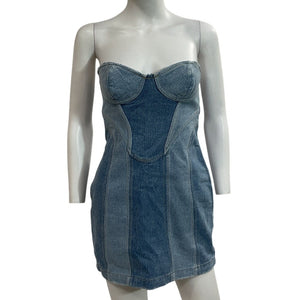 Retrofête Structured Patchwork Simi Mini Dress Size S