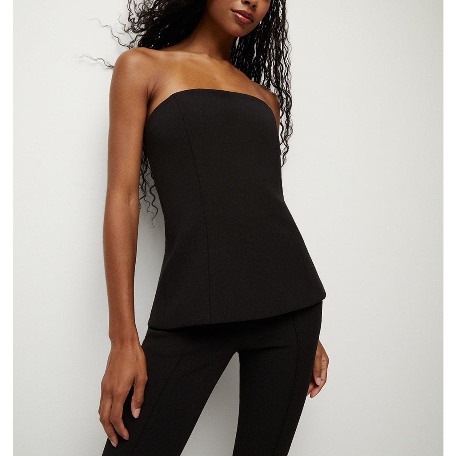 Veronica Beard 'Astrid' Black Strapless Top Size 4 - NWT