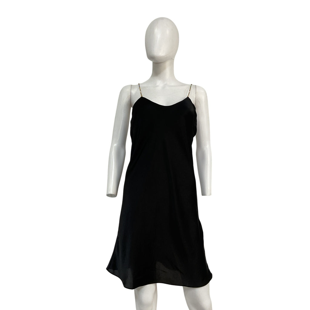 Ba&Sh 'Clem' Open Back Black Polyester Mini Slip Dress Size 1 - NWT