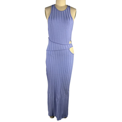 Simkhai Ribbed Purple Kaya Cutout Midi Dress Size M