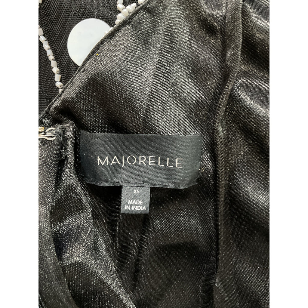 Majorelle 'Cirie' Black Sequin Bead Embellished Mini Dress Size XS