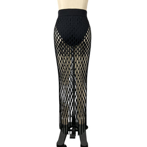 Dion Lee Sheer Black Reef Net Skirt Size XS / S