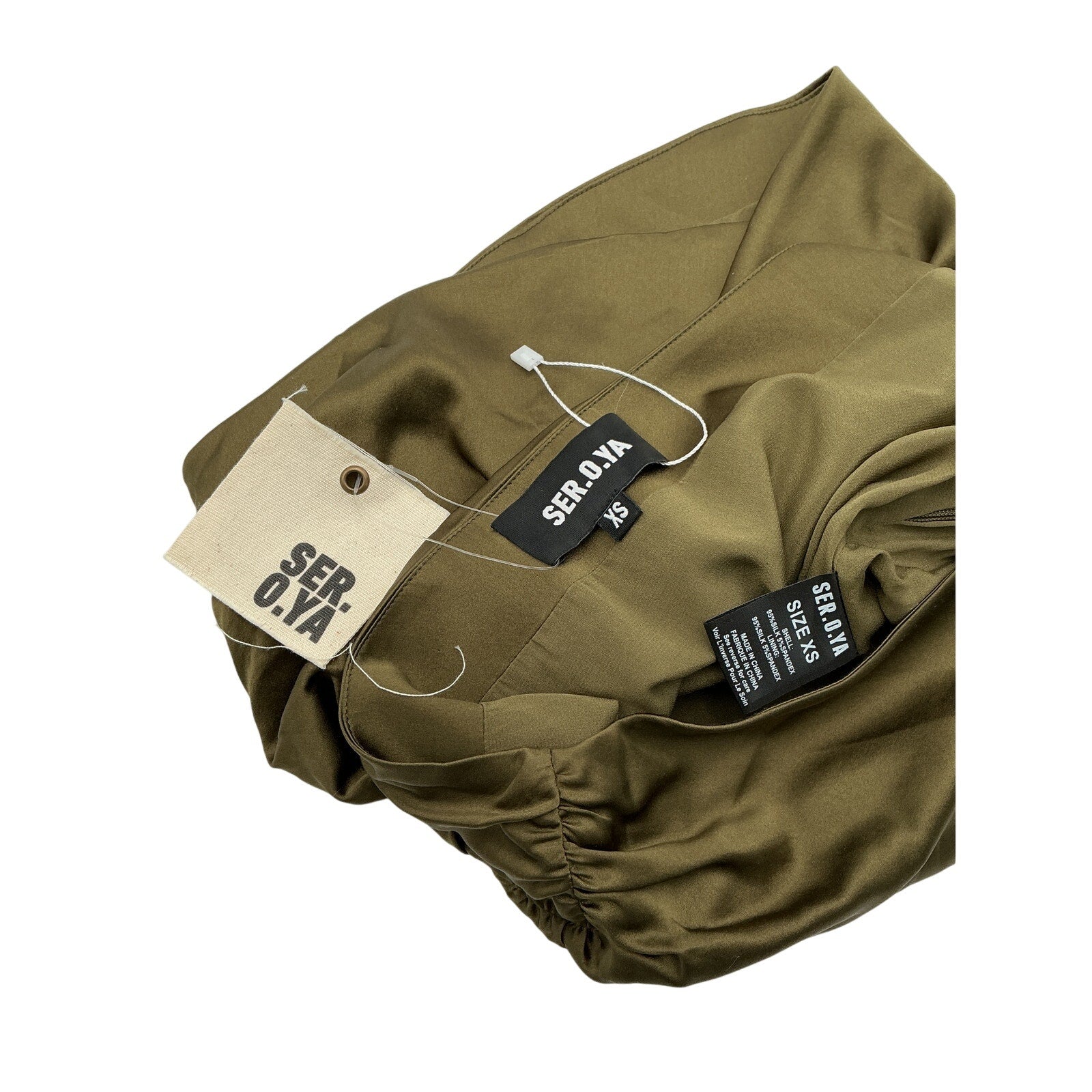 Ser.O.Ya 'Sapo' Green Silk Mini Skirt Size XS
