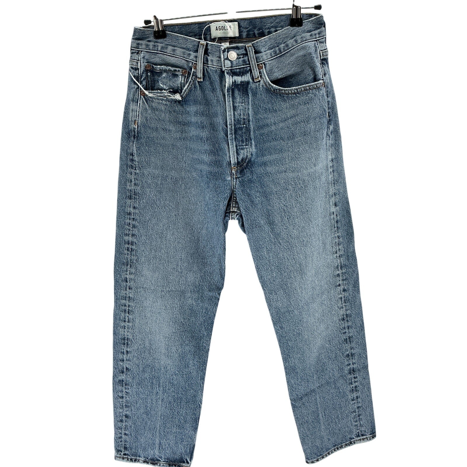 Agolde '90'S' Blue Cotton Crop Denim Jean Size 25