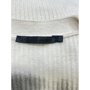 Jenni Kayne Cropped Cashmere 'Cocoon' White Cardigan Size M