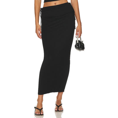 Lpa 'Lorenza' Black Cinched Maxi Skirt Size M