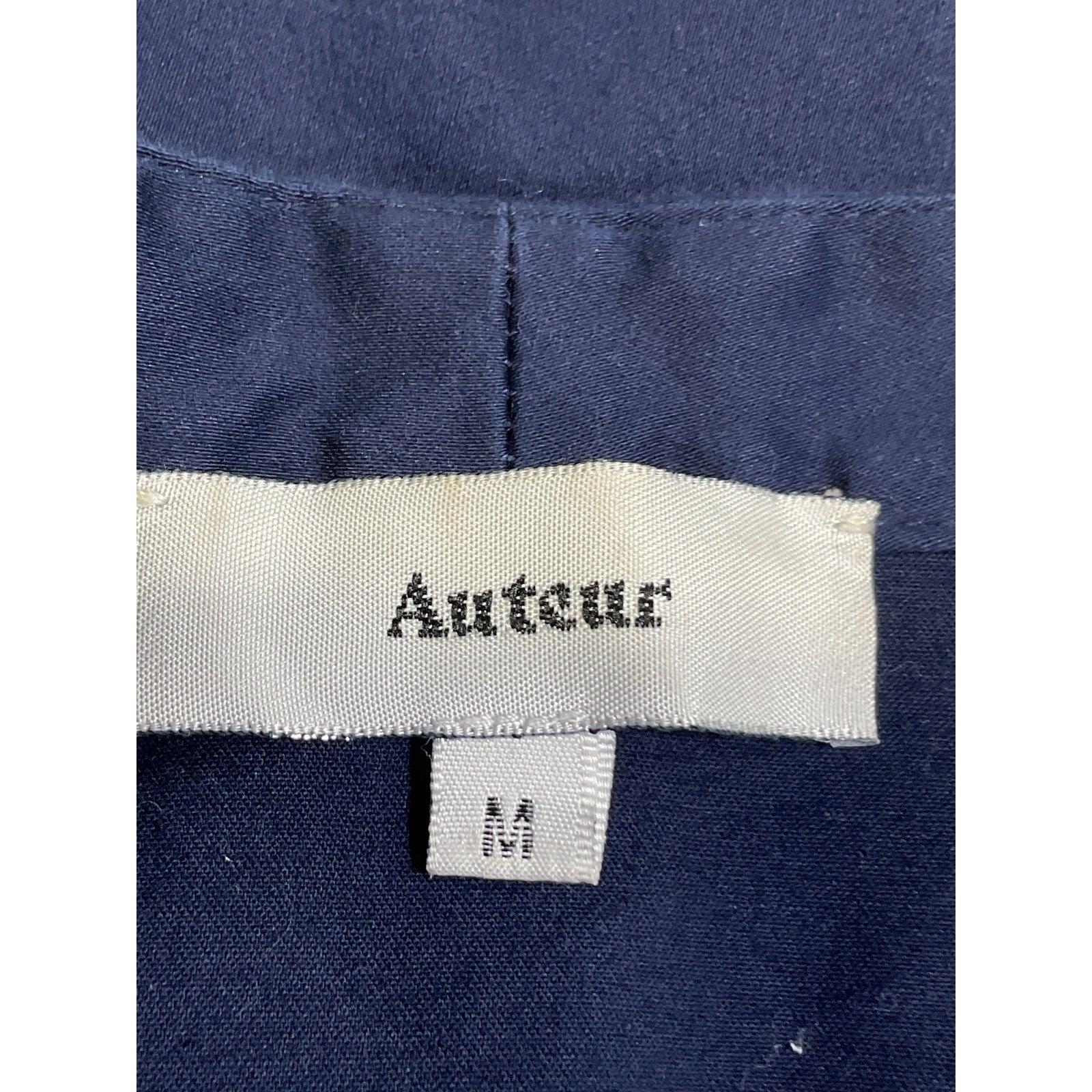 Auteur 'Harri' Navy Poplin Button Top Size M