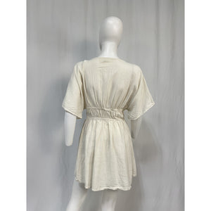 L*Space 'Ocean' Cream Cotton Eyes Tunic Dress Size L