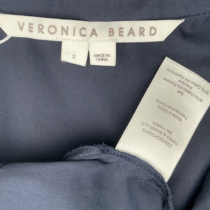 Veronica Beard Crossover Blue Nagano Shirtdress Size 2