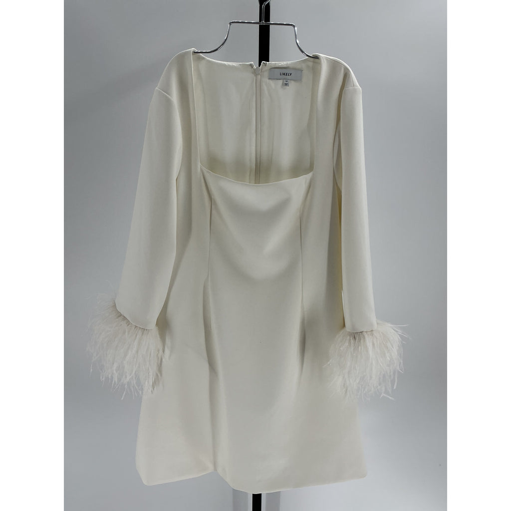 Likely 'Cher' Cream Polyester Mini Dress Size 10