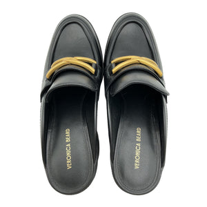 Veronica Beard Heeled Black Wynter Loafer Mule Size 7.5