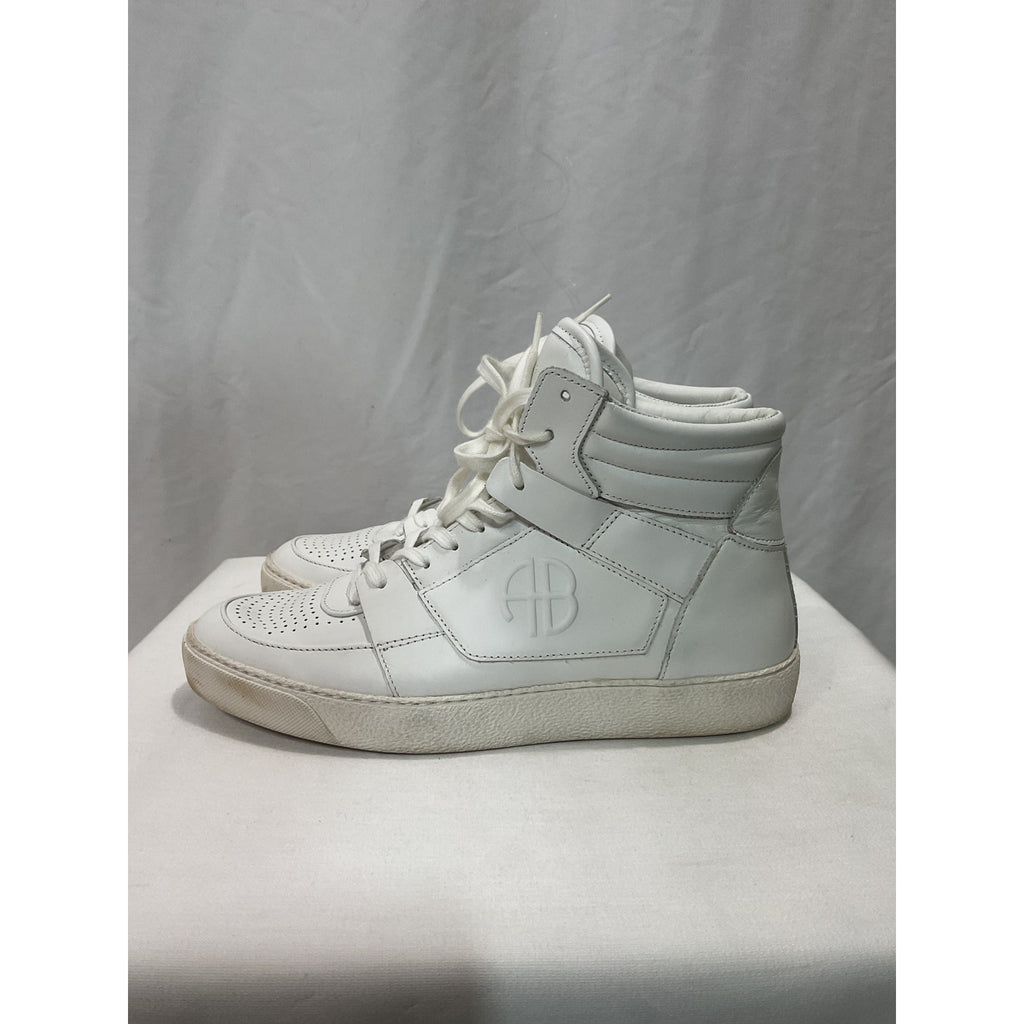 Anine Bing 'Hayden' White High Top Sneakers Size 8