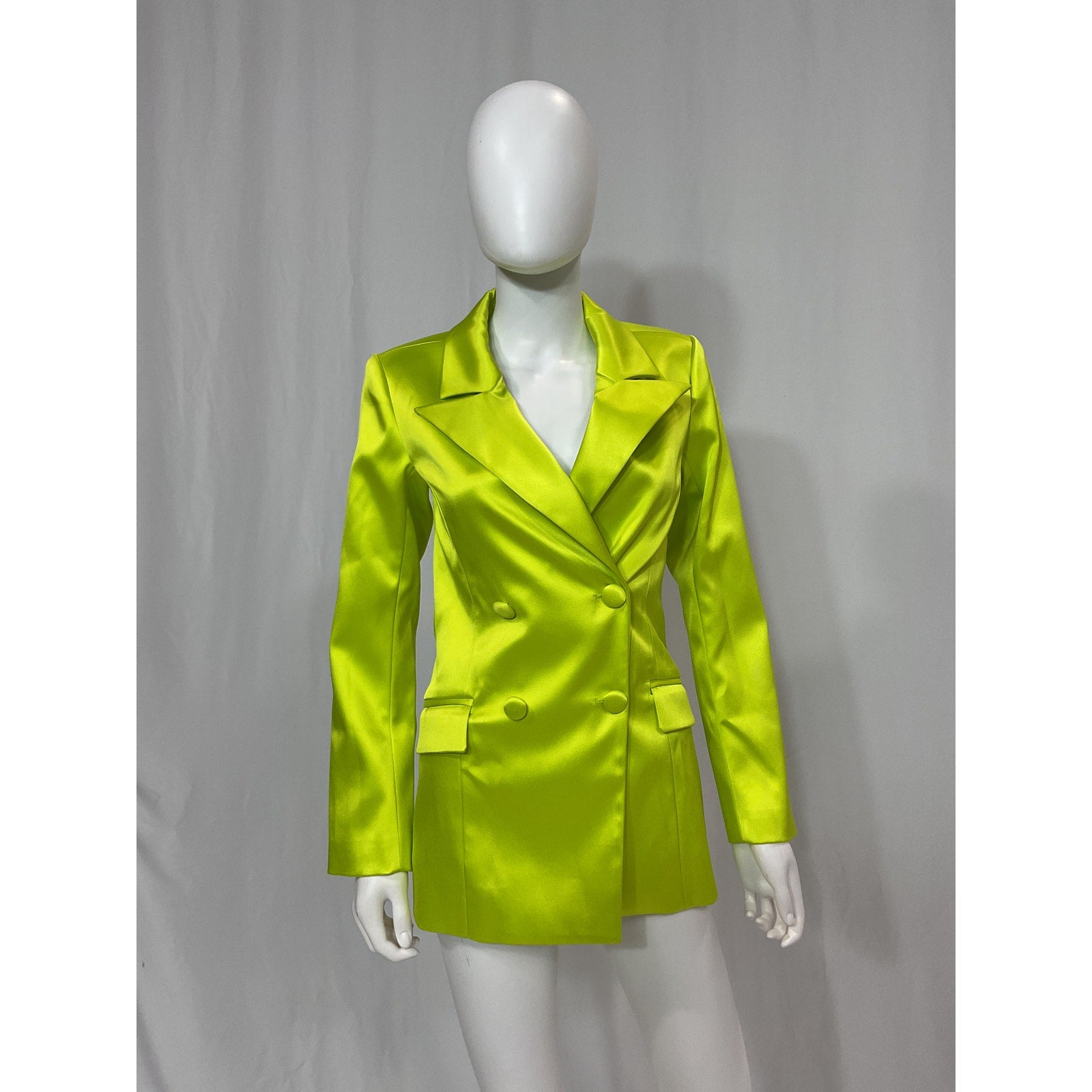 Michael Costello x Revolve 'Marissa' Green Satin Blazer Size XS - NWT