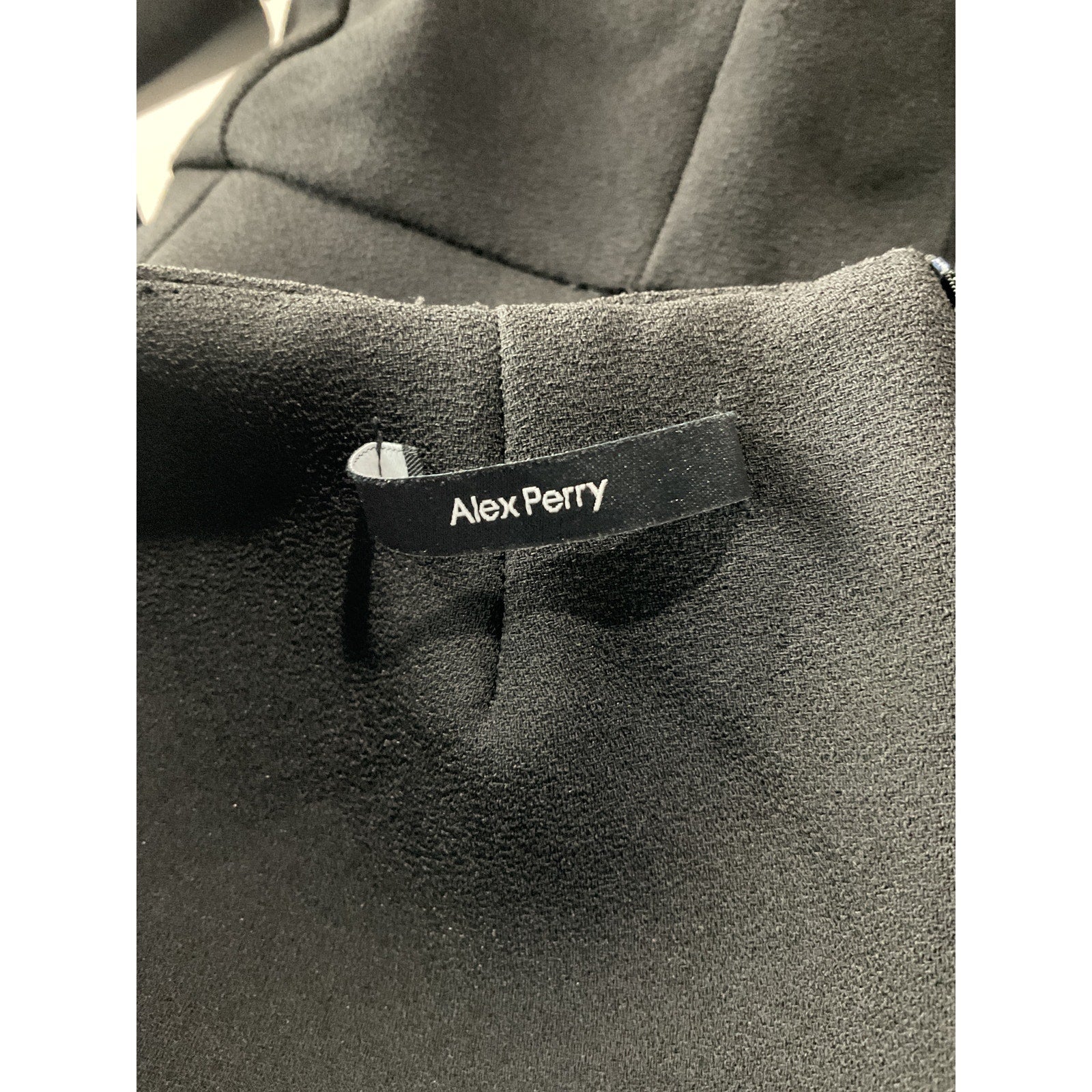 Alex Perry Parks Black Poly Sweetheart Cup Wrap Mini Dress Size 4
