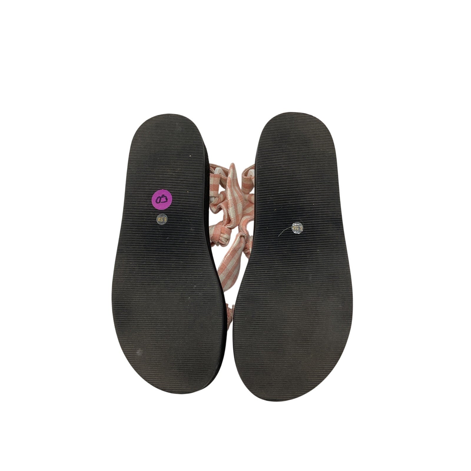 Loeffler Randall 'Maisie' Pink Cotton Platform Sandals Size 6.5