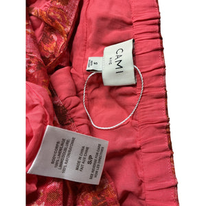 Cami Nyc Tiered Floral Salmon Doris Minidress Size S