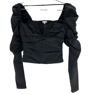 Reformation Ruched Black Ivy Top Size 0