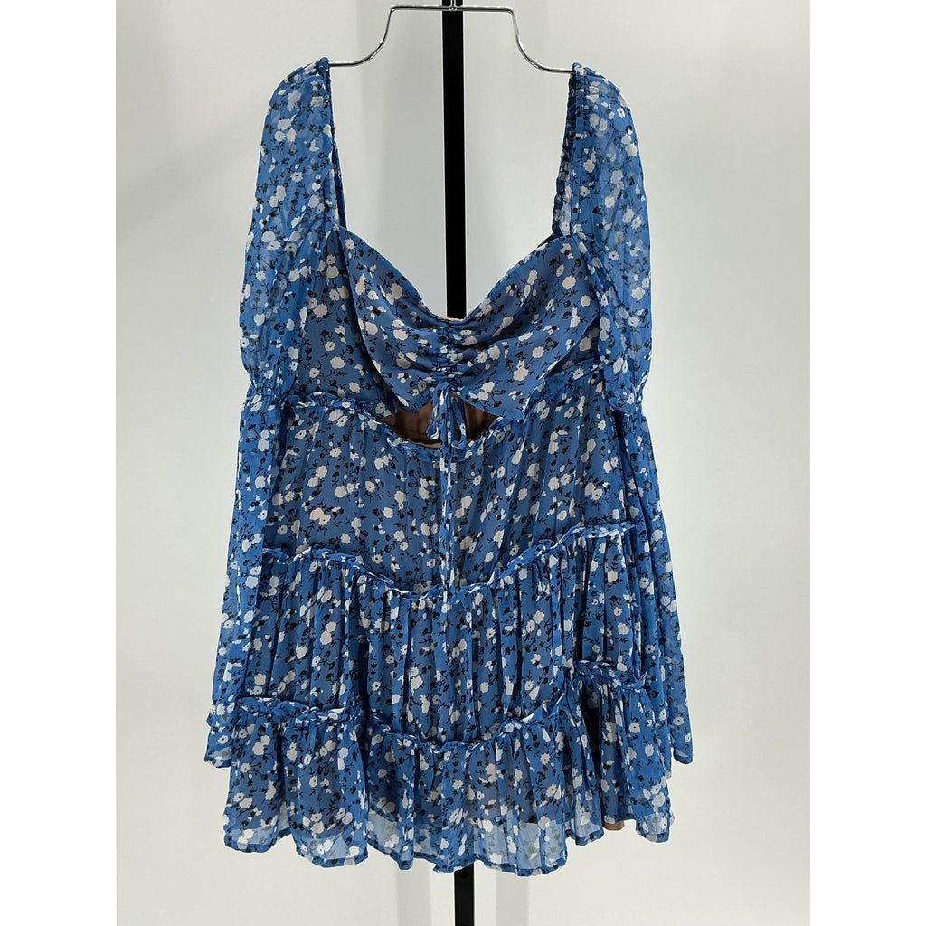 Majorelle 'Ailish' Blue Polyester Mini Dress Size S