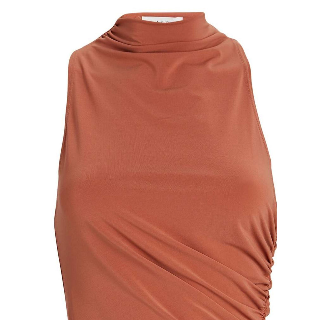 A.L.C. 'Easton' Brown Sleeveless Mockneck Crop Top Size S - NWT