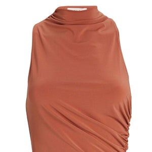 A.L.C. 'Easton' Brown Sleeveless Mockneck Crop Top Size S - NWT