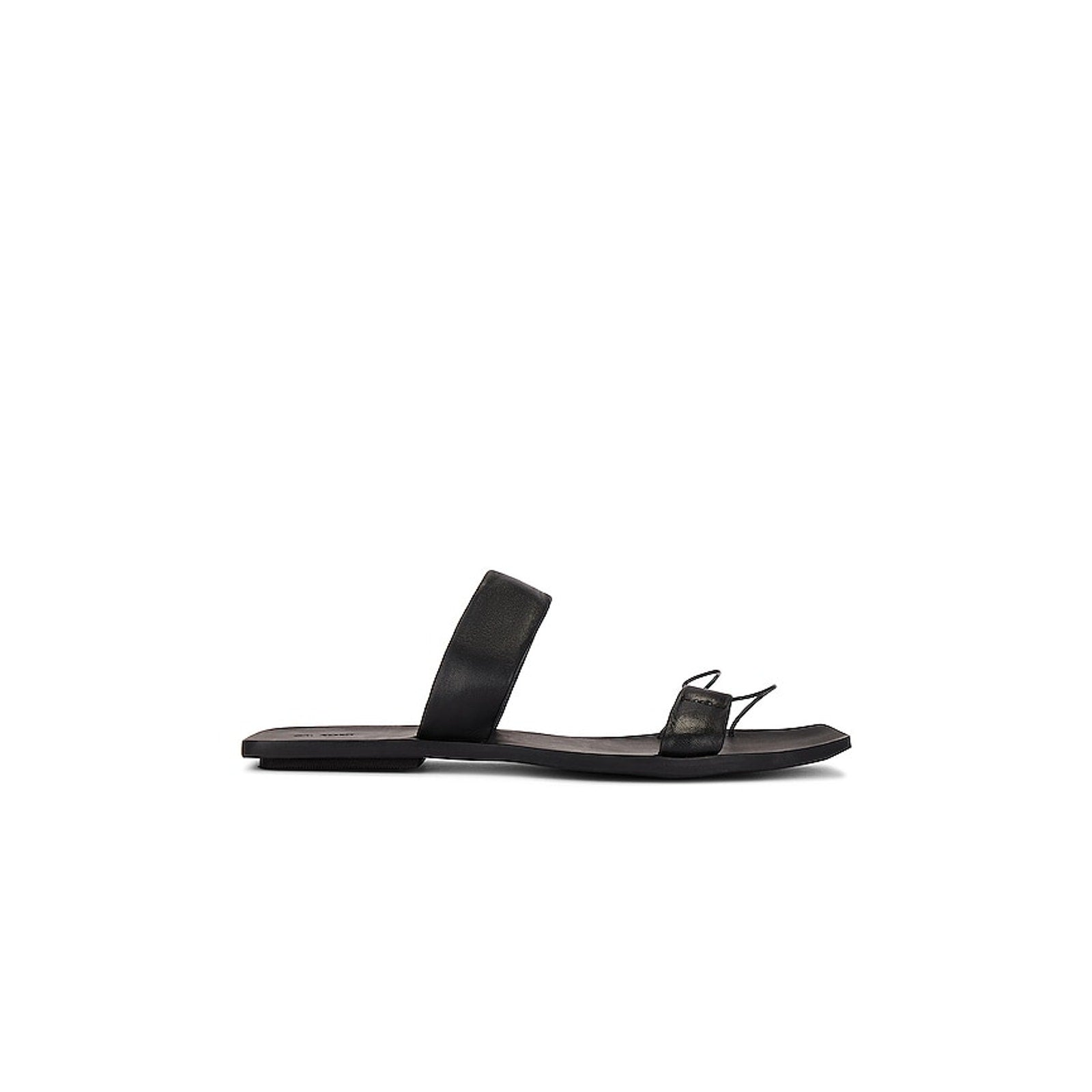 St. Agni 'Kim' Black Faux Leather Slide Size 6