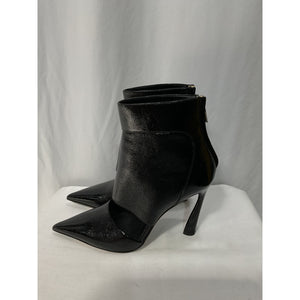 Jimmy Choo 'Tara 100' Black Leather Ankle Booties - Size 6