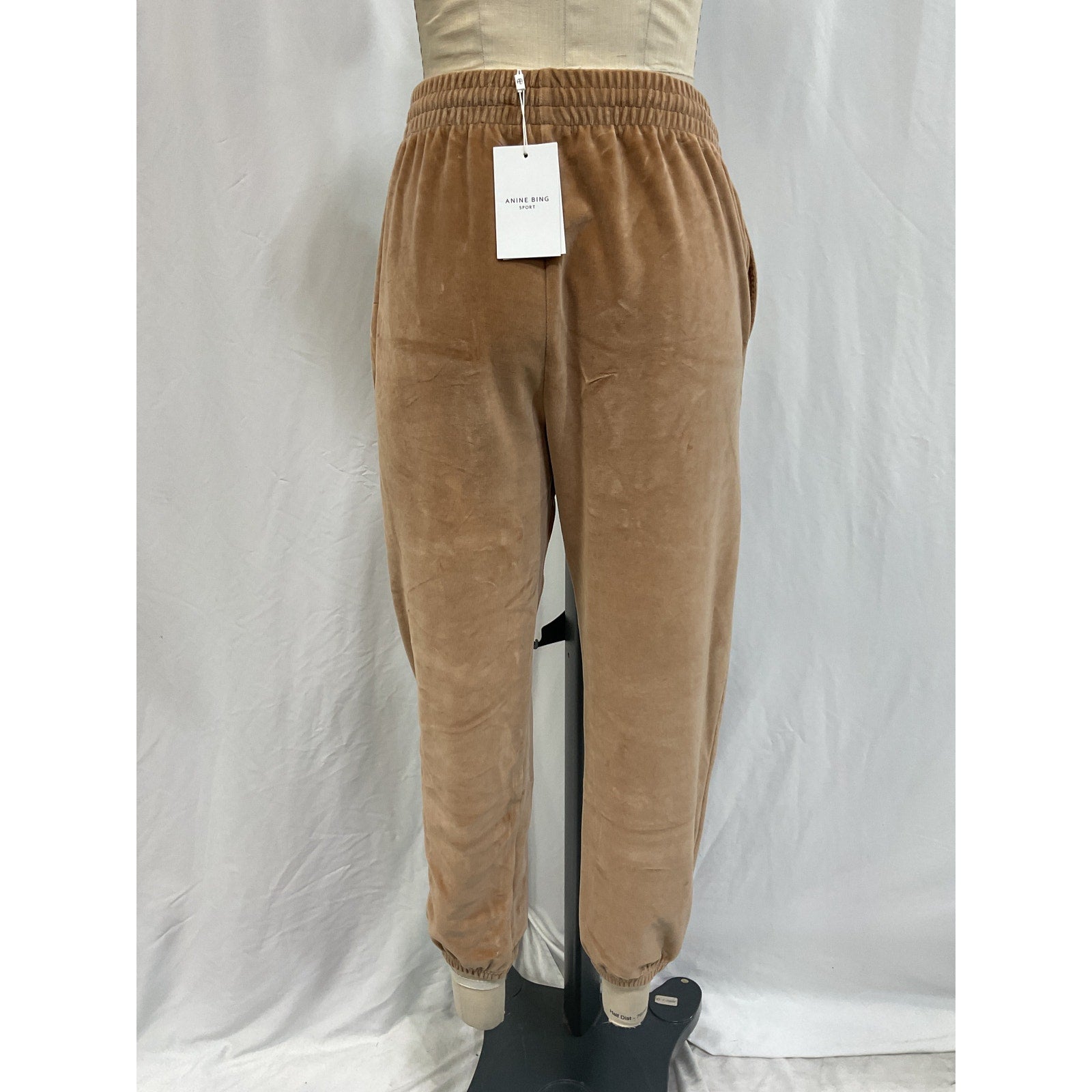 Anine Bing Sport Beige 'Evan' Velour Jogger Size M - NWT