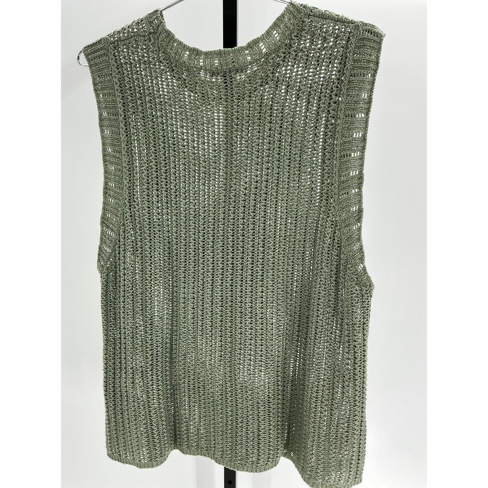 Rag & Bone 'Riley' Green Cotton Semisheer Knit Tank Top Size XL