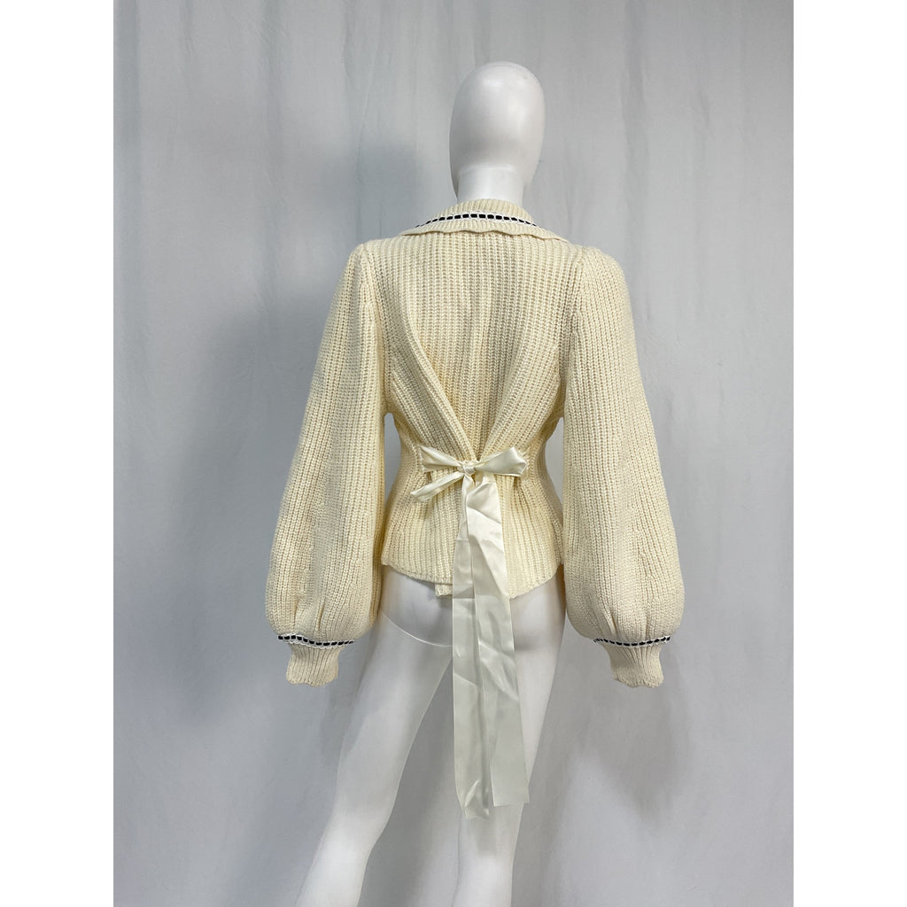 For Love & Lemons 'Jade' Cream Acrylic Cardigan Size S