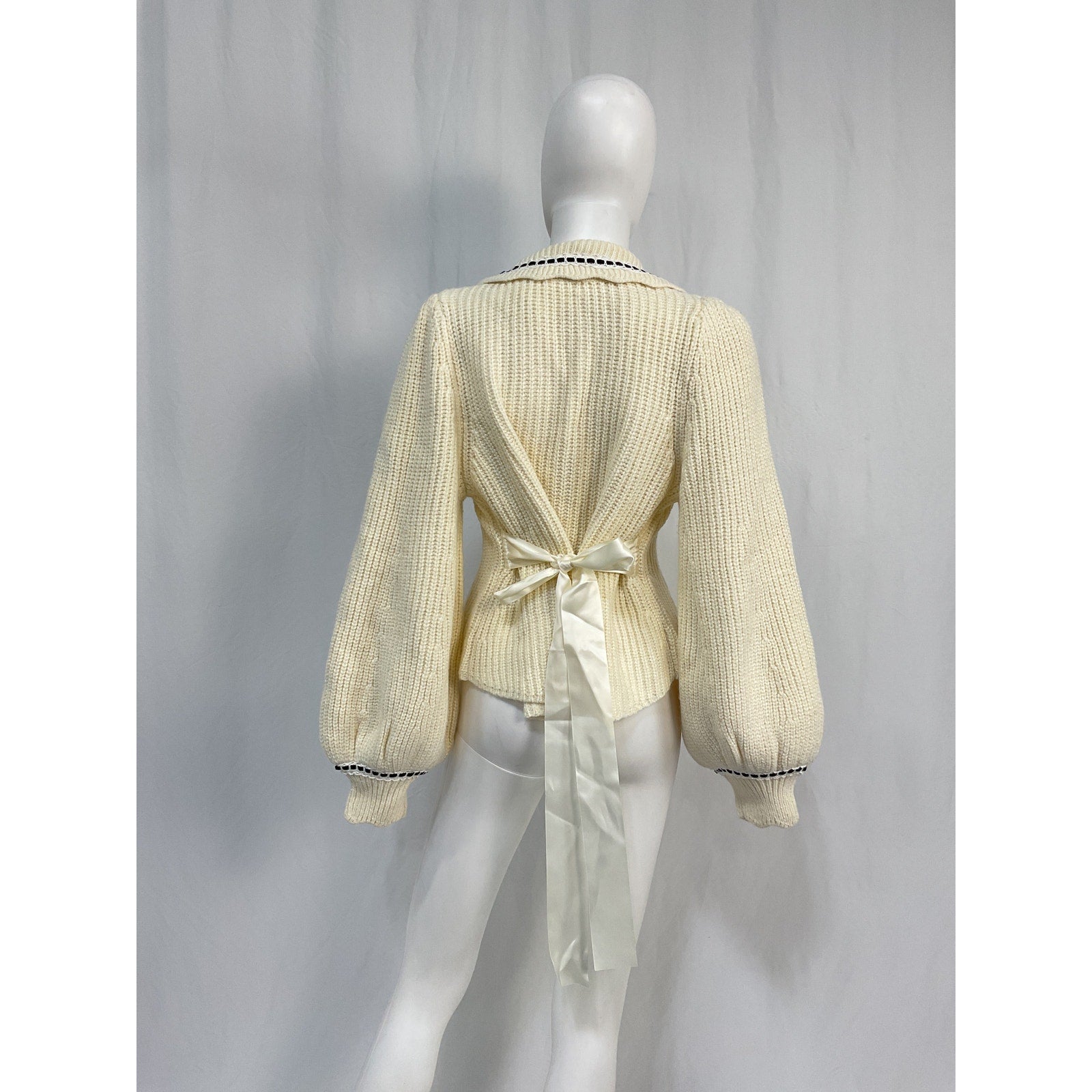 For Love & Lemons 'Jade' Cream Acrylic Cardigan Size S