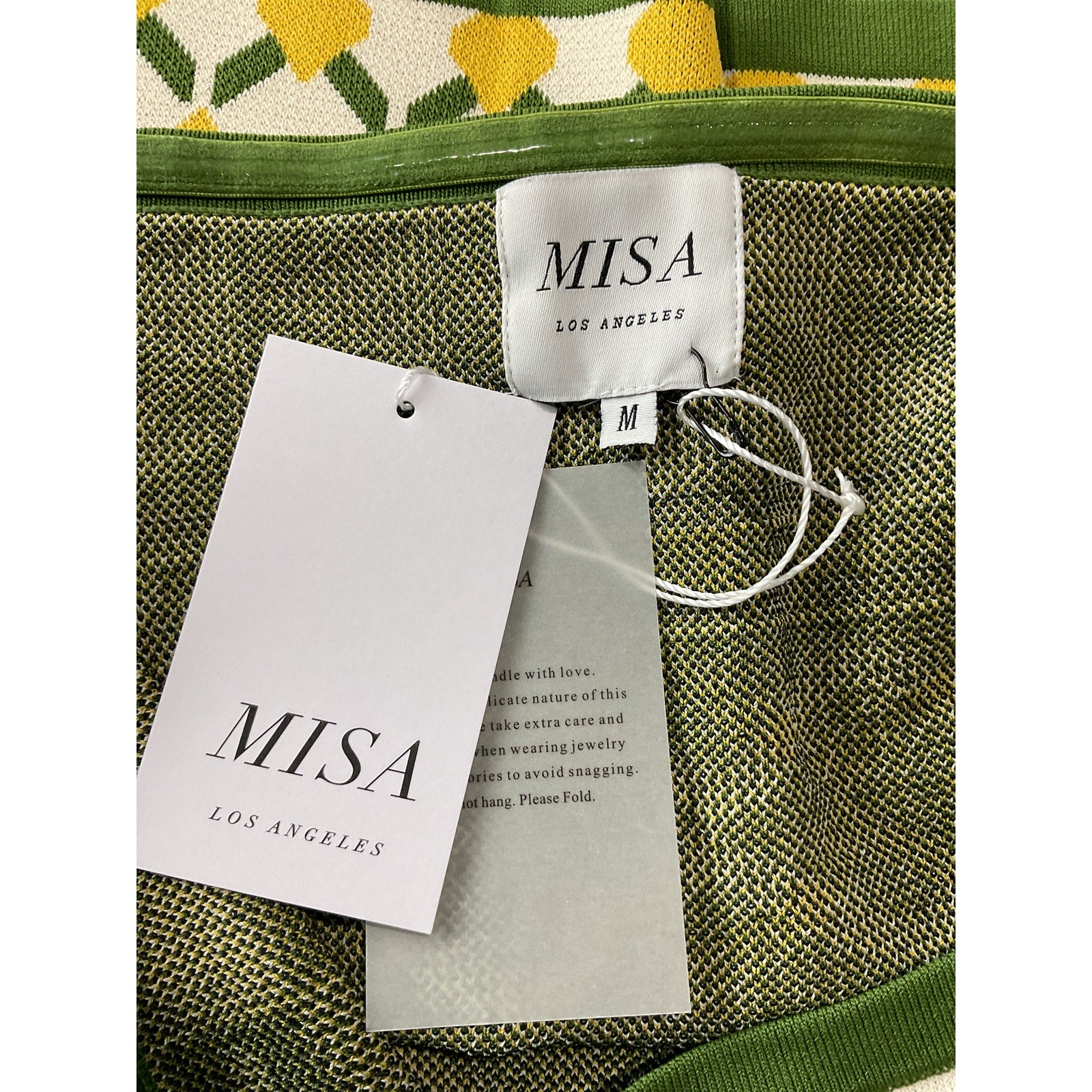 Misa Los Angeles 'Aida' Green Viscose Top Size M - NWT