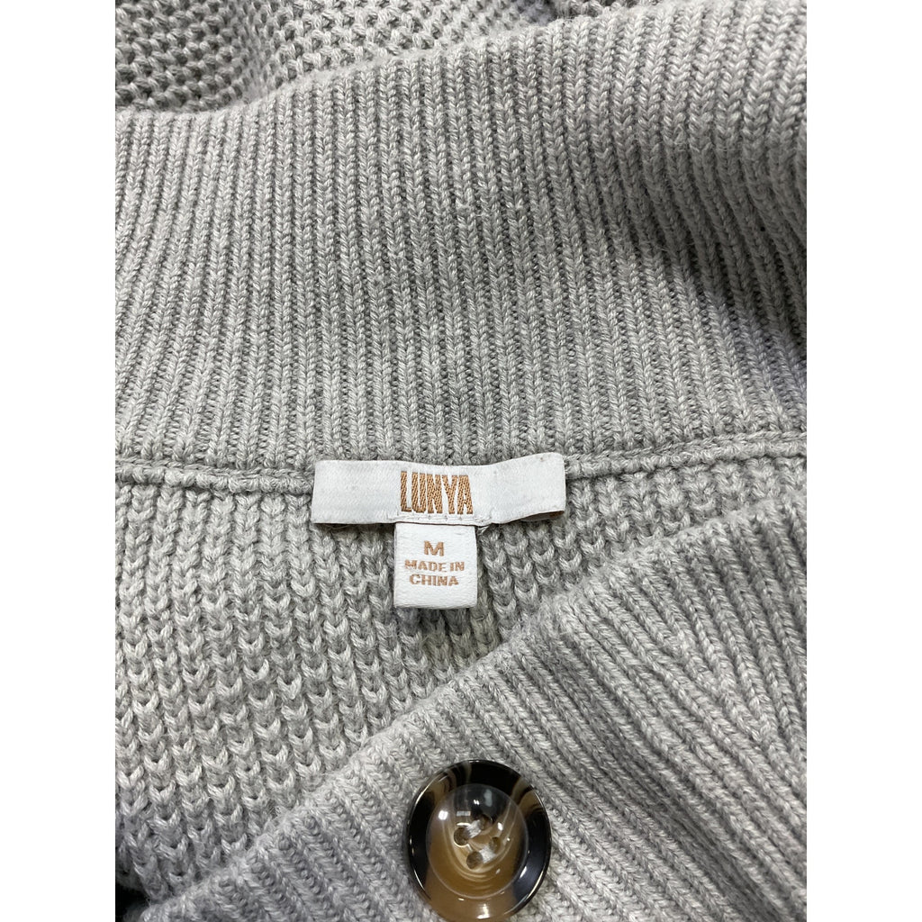 Lunya 'Cozy' Grey Cotton Silk Tops Size M