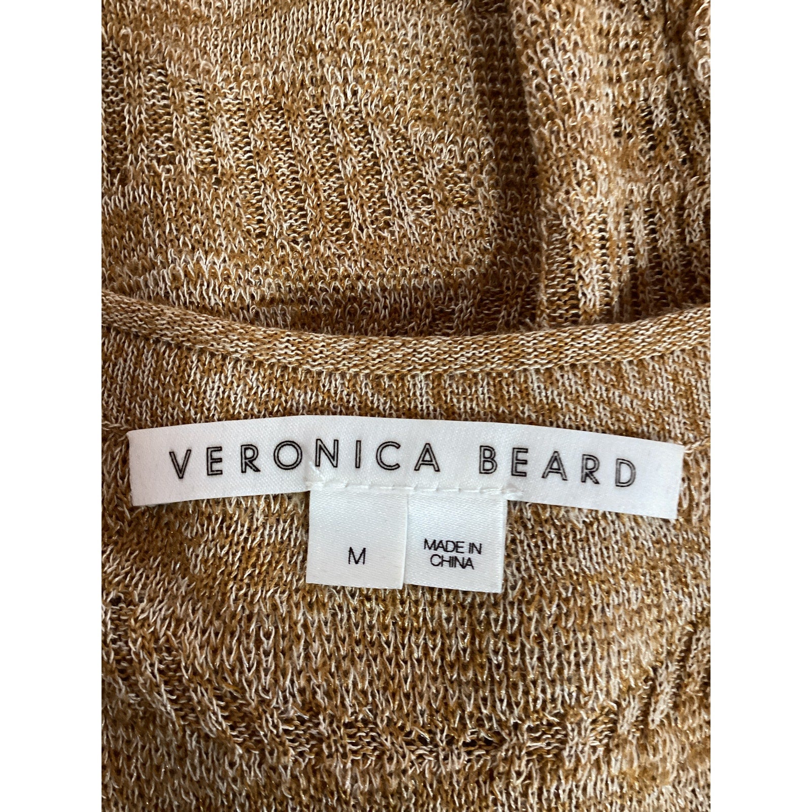 Veronica Beard 'Katla' Gold Knit Tank Size M