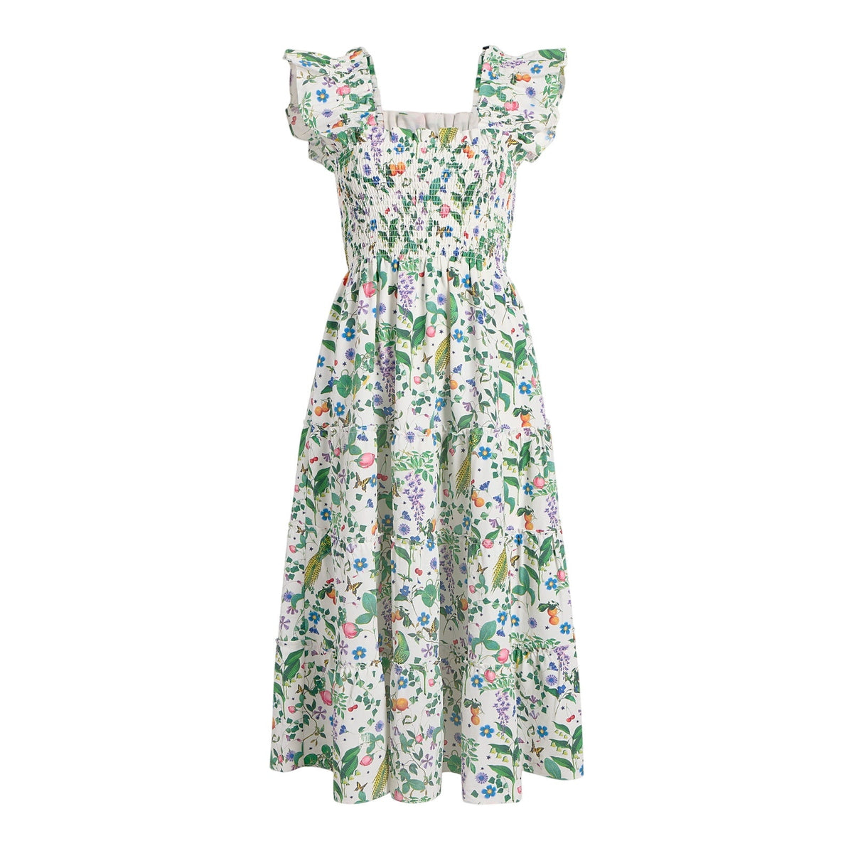 Hill House Home Floral Multicolor Ellie Artists Edition Midi Dress Size XS