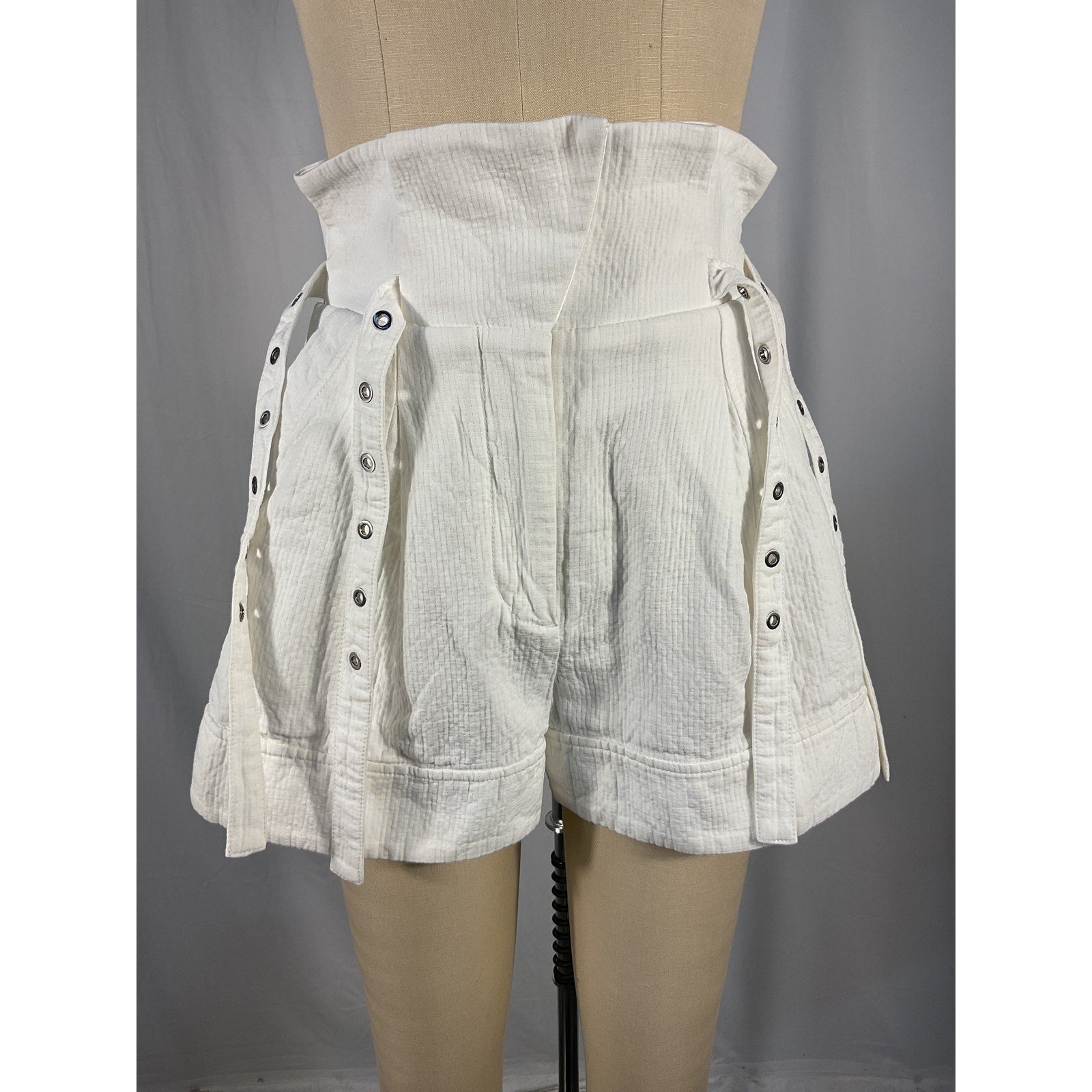 3.1 Phillip 'Lim' White Cotton Paperbag Short Size 00