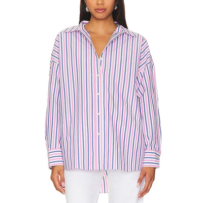 Favorite Daughter Striped Boyfriend Button Down Shirt Size M